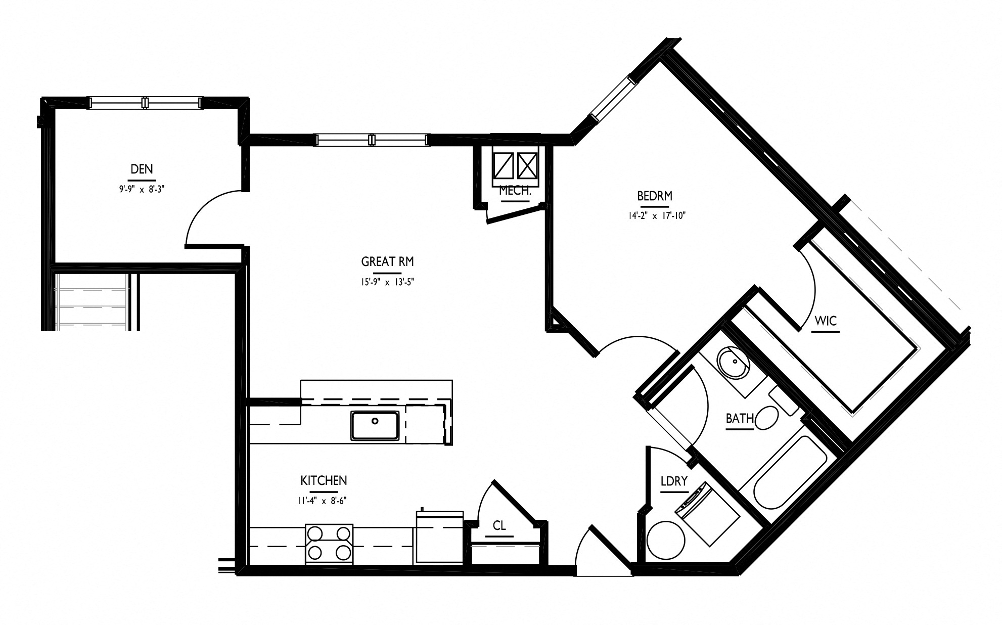 floorplan of apartment 1330